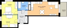 3 pokoje, mieszkanie 64,98 m², piętro 3, oferta nr GAL1.25, Osiedle Gallusa, Katowice, Brynów-Osiedle Zgrzebnioka, Brynów, ul. Józefa Gallusa 10B i 12B