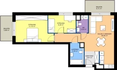 3 pokoje, mieszkanie 68,23 m², parter, oferta nr GAL1.86, Osiedle Gallusa, Katowice, Brynów-Osiedle Zgrzebnioka, Brynów, ul. Józefa Gallusa 10B i 12B