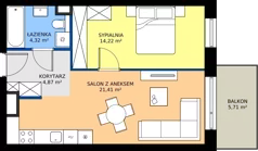 2 pokoje, mieszkanie 44,82 m², parter, oferta nr GAL1.91, Osiedle Gallusa, Katowice, Brynów-Osiedle Zgrzebnioka, Brynów, ul. Józefa Gallusa 10B i 12B