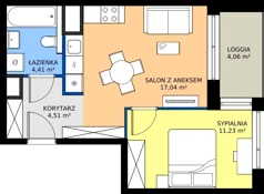 2 pokoje, mieszkanie 37,39 m², piętro 7, oferta nr GAL1.146, Osiedle Gallusa, Katowice, Brynów-Osiedle Zgrzebnioka, Brynów, ul. Józefa Gallusa 10B i 12B