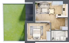 2 pokoje, mieszkanie 40,09 m², piętro 4, oferta nr 87, Okrzei 9, Mińsk Mazowiecki, ul. Stefana Okrzei 9
