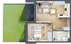 2 pokoje, mieszkanie 41,71 m², parter, oferta nr 33, Okrzei 9, Mińsk Mazowiecki, ul. Stefana Okrzei 9
