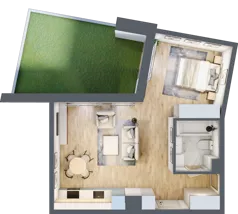 1 pokój, mieszkanie 42,63 m², parter, oferta nr 41, Okrzei 9, Mińsk Mazowiecki, ul. Stefana Okrzei 9