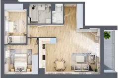 3 pokoje, mieszkanie 64,87 m², piętro 2, oferta nr 5, Okrzei 9, Mińsk Mazowiecki, ul. Stefana Okrzei 9