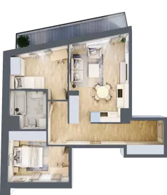 3 pokoje, mieszkanie 57,89 m², piętro 4, oferta nr 23, Okrzei 9, Mińsk Mazowiecki, ul. Stefana Okrzei 9