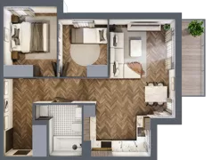 3 pokoje, mieszkanie 57,40 m², piętro 2, oferta nr M25, Tuwima 13, Mińsk Mazowiecki, Cegłów, ul. Juliana Tuwima 13