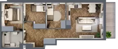 4 pokoje, mieszkanie 63,34 m², piętro 2, oferta nr M44, Tuwima 13, Mińsk Mazowiecki, Cegłów, ul. Juliana Tuwima 13