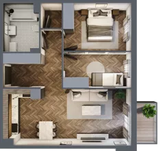 3 pokoje, mieszkanie 59,53 m², piętro 1, oferta nr M18, Tuwima 13, Mińsk Mazowiecki, Cegłów, ul. Juliana Tuwima 13