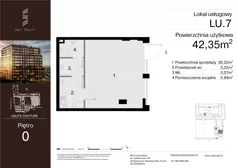 Lokal użytkowy 42,35 m², oferta nr LU.7, Sky Trust III lokale użytkowe, Kielce, Bocianek, al. Solidarności 32 B