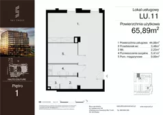 Lokal użytkowy 65,89 m², oferta nr LU.11, Sky Trust III lokale użytkowe, Kielce, Bocianek, al. Solidarności 32 B