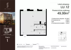 Lokal użytkowy 49,99 m², oferta nr LU.12, Sky Trust III lokale użytkowe, Kielce, Bocianek, al. Solidarności 32 B