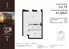 Lokal użytkowy 41,00 m², oferta nr LU.13, Sky Trust III lokale użytkowe, Kielce, Bocianek, al. Solidarności 32 B