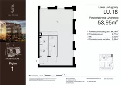 Lokal użytkowy 53,95 m², oferta nr LU.16, Sky Trust III lokale użytkowe, Kielce, Bocianek, al. Solidarności 32 B