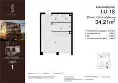 Lokal użytkowy 34,21 m², oferta nr LU.18, Sky Trust III lokale użytkowe, Kielce, Bocianek, al. Solidarności 32 B