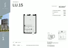 Lokal użytkowy 40,94 m², oferta nr LU15, Sky Trust etap II lokale użytkowe, Kielce, Bocianek, al. Solidarności / ul. Świętokrzyska