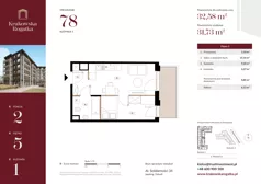 2 pokoje, mieszkanie 32,58 m², piętro 5, oferta nr Budynek 1 Mieszkanie 78, Krakowska Rogatka, Kielce, Centrum, ul. Miodowicza 1