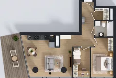 3 pokoje, apartament 57,19 m², piętro 6, oferta nr M.15, O27 Apartamenty Opolska, Katowice, Śródmieście, ul. Opolska 27