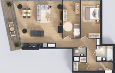 3 pokoje, apartament 86,73 m², piętro 7, oferta nr M.19, O27 Apartamenty Opolska, Katowice, Śródmieście, ul. Opolska 27