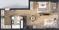 1 pokój, mieszkanie 52,49 m², piętro 7, oferta nr M.20, O27 Apartamenty Opolska, Katowice, Śródmieście, ul. Opolska 27