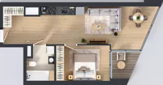 2 pokoje, apartament 46,35 m², piętro 7, oferta nr M.22, O27 Apartamenty Opolska, Katowice, Śródmieście, ul. Opolska 27