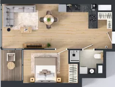 2 pokoje, apartament 43,68 m², piętro 8, oferta nr M.46, O27 Apartamenty Opolska, Katowice, Śródmieście, ul. Opolska 27
