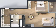 1 pokój, apartament 53,37 m², piętro 9, oferta nr M.56, O27 Apartamenty Opolska, Katowice, Śródmieście, ul. Opolska 27
