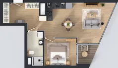 2 pokoje, apartament 49,08 m², piętro 9, oferta nr M.59, O27 Apartamenty Opolska, Katowice, Śródmieście, ul. Opolska 27