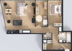 3 pokoje, apartament 87,11 m², piętro 17, oferta nr M.199, O27 Apartamenty Opolska, Katowice, Śródmieście, ul. Opolska 27