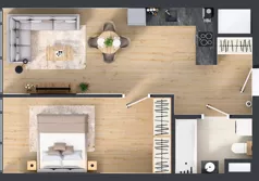 2 pokoje, apartament 47,03 m², piętro 19, oferta nr M.247, O27 Apartamenty Opolska, Katowice, Śródmieście, ul. Opolska 27