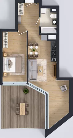 2 pokoje, apartament 51,81 m², piętro 3, oferta nr M.49, Nowa Gwiazda, Katowice, Zawodzie, ul. Bogucicka