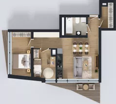 3 pokoje, apartament 55,41 m², piętro 4, oferta nr M.65, Nowa Gwiazda, Katowice, Zawodzie, ul. Bogucicka