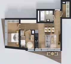 3 pokoje, mieszkanie 55,41 m², piętro 5, oferta nr M.80, Nowa Gwiazda, Katowice, Zawodzie, ul. Bogucicka