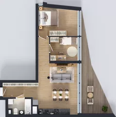 3 pokoje, mieszkanie 59,58 m², piętro 7, oferta nr M.119, Nowa Gwiazda, Katowice, Zawodzie, ul. Bogucicka