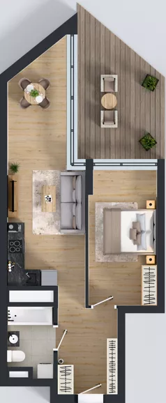 2 pokoje, apartament 48,57 m², piętro 14, oferta nr M.221, Nowa Gwiazda, Katowice, Zawodzie, ul. Bogucicka
