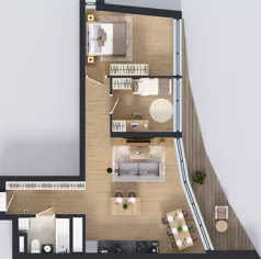 3 pokoje, mieszkanie 64,75 m², piętro 19, oferta nr M.300, Nowa Gwiazda, Katowice, Zawodzie, ul. Bogucicka