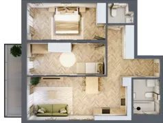 3 pokoje, mieszkanie 62,63 m², piętro 2, oferta nr 20, Rezydencja Świerkowa, Radom, Idalin, ul. Świerkowa 47
