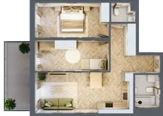3 pokoje, mieszkanie 62,63 m², piętro 3, oferta nr 28, Rezydencja Świerkowa, Radom, Idalin, ul. Świerkowa 47