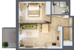 2 pokoje, mieszkanie 44,34 m², piętro 2, oferta nr 79, Rezydencja Świerkowa, Radom, Idalin, ul. Świerkowa 47