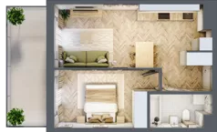 2 pokoje, mieszkanie 41,01 m², piętro 5, oferta nr 116, Rezydencja Świerkowa, Radom, Idalin, ul. Świerkowa 47