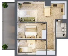 3 pokoje, mieszkanie 51,54 m², piętro 5, oferta nr 118, Rezydencja Świerkowa, Radom, Idalin, ul. Świerkowa 47