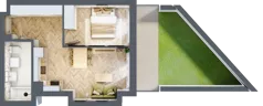 2 pokoje, mieszkanie 39,32 m², parter, oferta nr M023, ULTRADOM, Radom, Gołębiów, ul. Gołębiowska