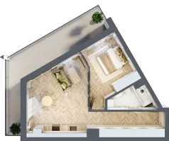 2 pokoje, mieszkanie 48,80 m², piętro 1, oferta nr M043, ULTRADOM, Radom, Gołębiów, ul. Gołębiowska