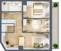 3 pokoje, mieszkanie 57,53 m², piętro 5, oferta nr M135, ULTRADOM, Radom, Gołębiów, ul. Gołębiowska