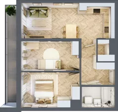 3 pokoje, mieszkanie 58,23 m², piętro 5, oferta nr M157, ULTRADOM, Radom, Gołębiów, ul. Gołębiowska