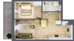 2 pokoje, mieszkanie 43,42 m², parter, oferta nr Budynek 1 Mieszkanie 4, Krakowska Rogatka, Kielce, Centrum, ul. Miodowicza 1