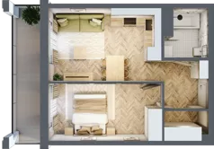 2 pokoje, mieszkanie 38,39 m², parter, oferta nr Budynek 1 Mieszkanie 6, Krakowska Rogatka, Kielce, Centrum, ul. Miodowicza 1
