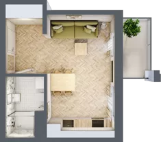 1 pokój, mieszkanie 25,27 m², piętro 1, oferta nr Budynek 1 Mieszkanie 25, Krakowska Rogatka, Kielce, Centrum, ul. Miodowicza 1