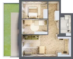 3 pokoje, mieszkanie 54,21 m², parter, oferta nr Budynek 1 Mieszkanie 90, Krakowska Rogatka, Kielce, Centrum, ul. Miodowicza 1