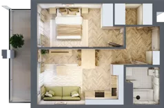 2 pokoje, mieszkanie 38,01 m², parter, oferta nr Budynek 1 Mieszkanie 95, Krakowska Rogatka, Kielce, Centrum, ul. Miodowicza 1