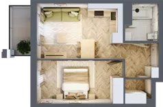 2 pokoje, mieszkanie 37,88 m², piętro 1, oferta nr Budynek 1 Mieszkanie 105, Krakowska Rogatka, Kielce, Centrum, ul. Miodowicza 1